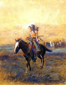  1907 Lienzo - monturas de caballería para los valientes 1907 Charles Marion Russell